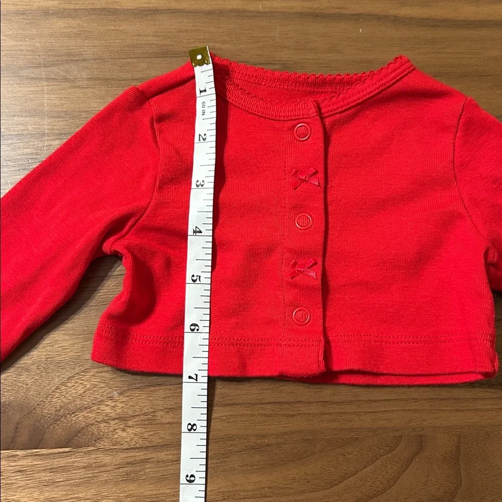 Carter’s Red Cardigan Size 3 months Bows